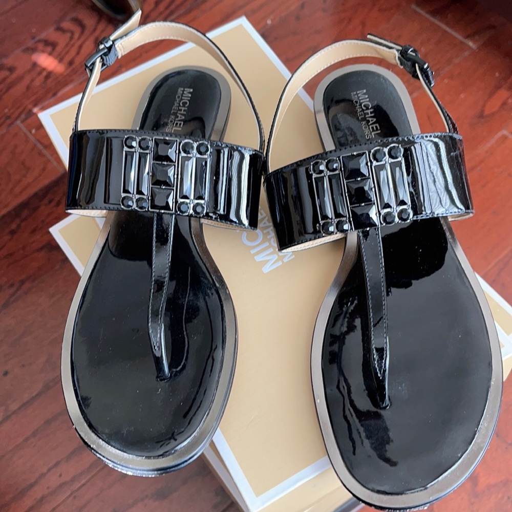 Michael Kors Michelle Thong Patent Leather